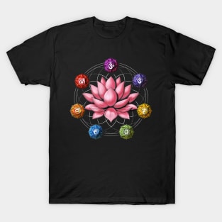 Zen Lotus Chakra Symbols T-Shirt